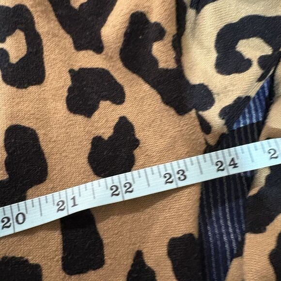 Sanctuary M Leopard Print Cardigan Women Open Front Pocket Boho Fall Layering - Picture 6 of 8